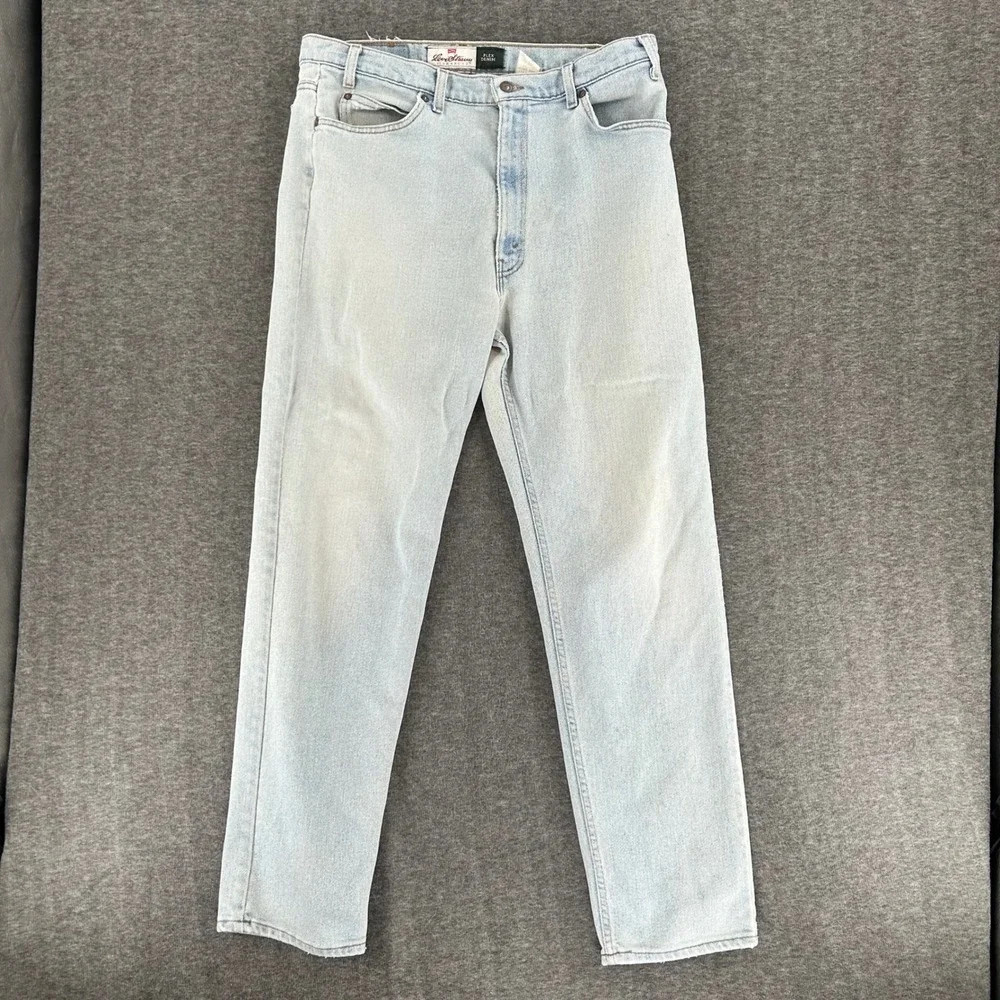 VTG Levis 540 Flex Denim Mens Light Wash Jeans 38x34 Fits 37x31 90s Brown Tab